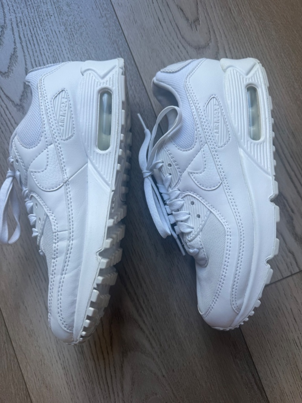 Nike Women's White Air Max 90 Shoes - Size 8